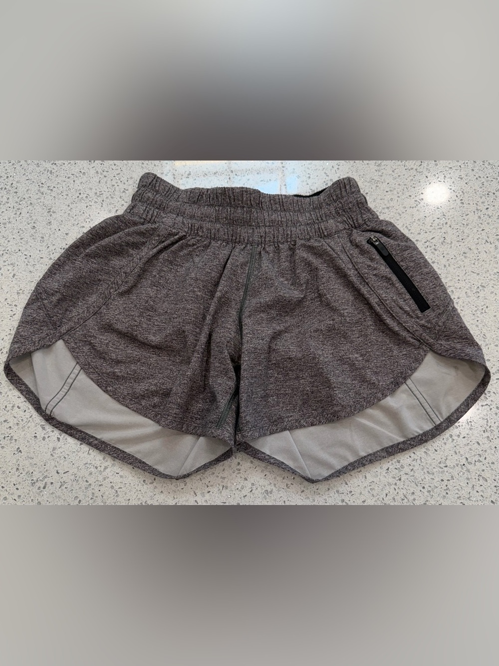 lululemon athletica Heathered Charcoal Athletic Shorts